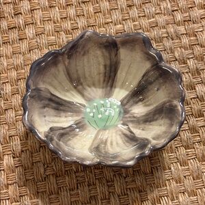 LG Laurie Gates Dining Moroccan Nights Flower Shaped Floral Ceramic Bowl